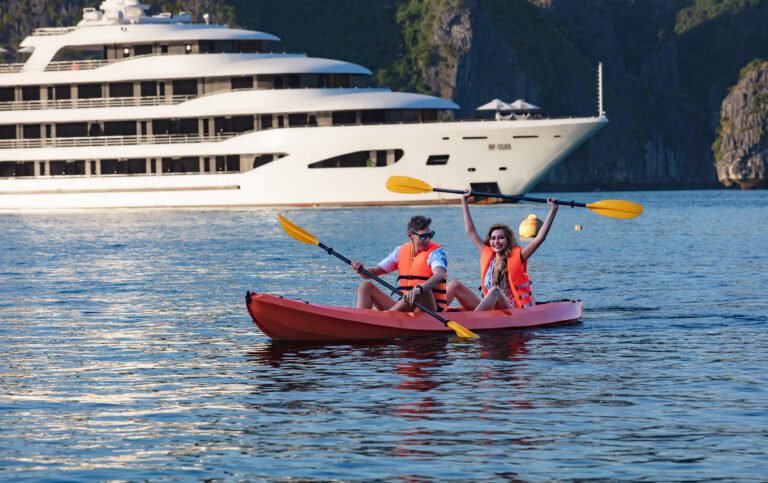 Kayaking in HaLongBay