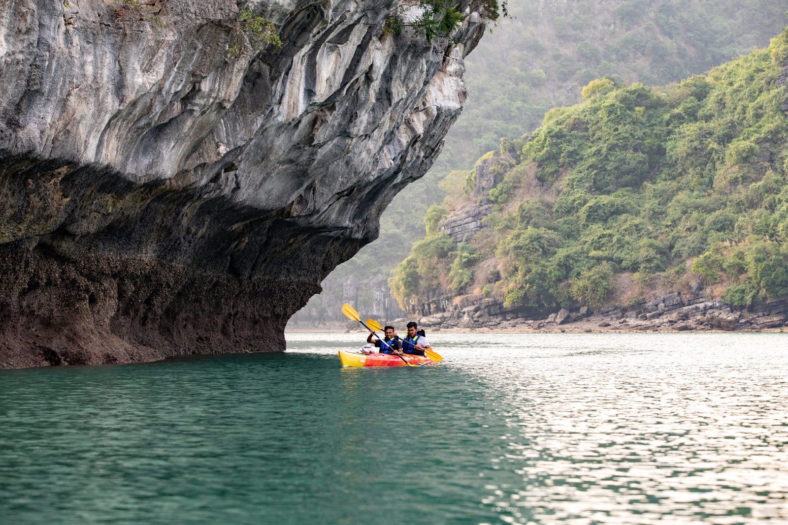 Kayaking in HaLongBay