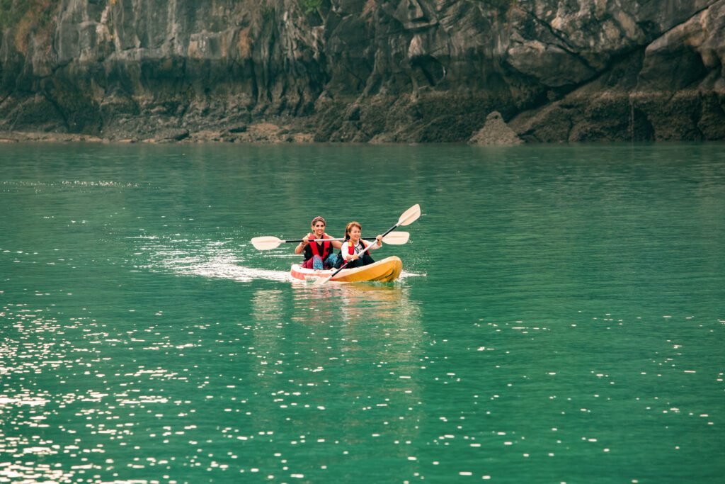 Kayaking in HaLongBay