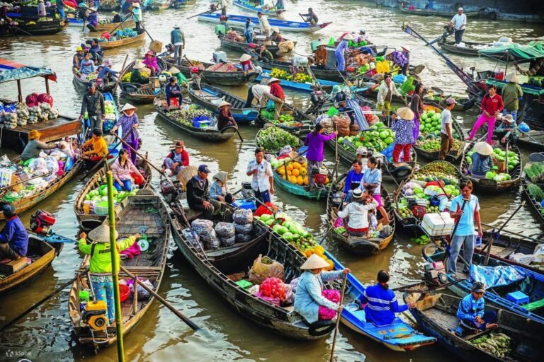 floating market east of the Mekong River