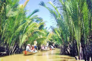 Boating along the palm river