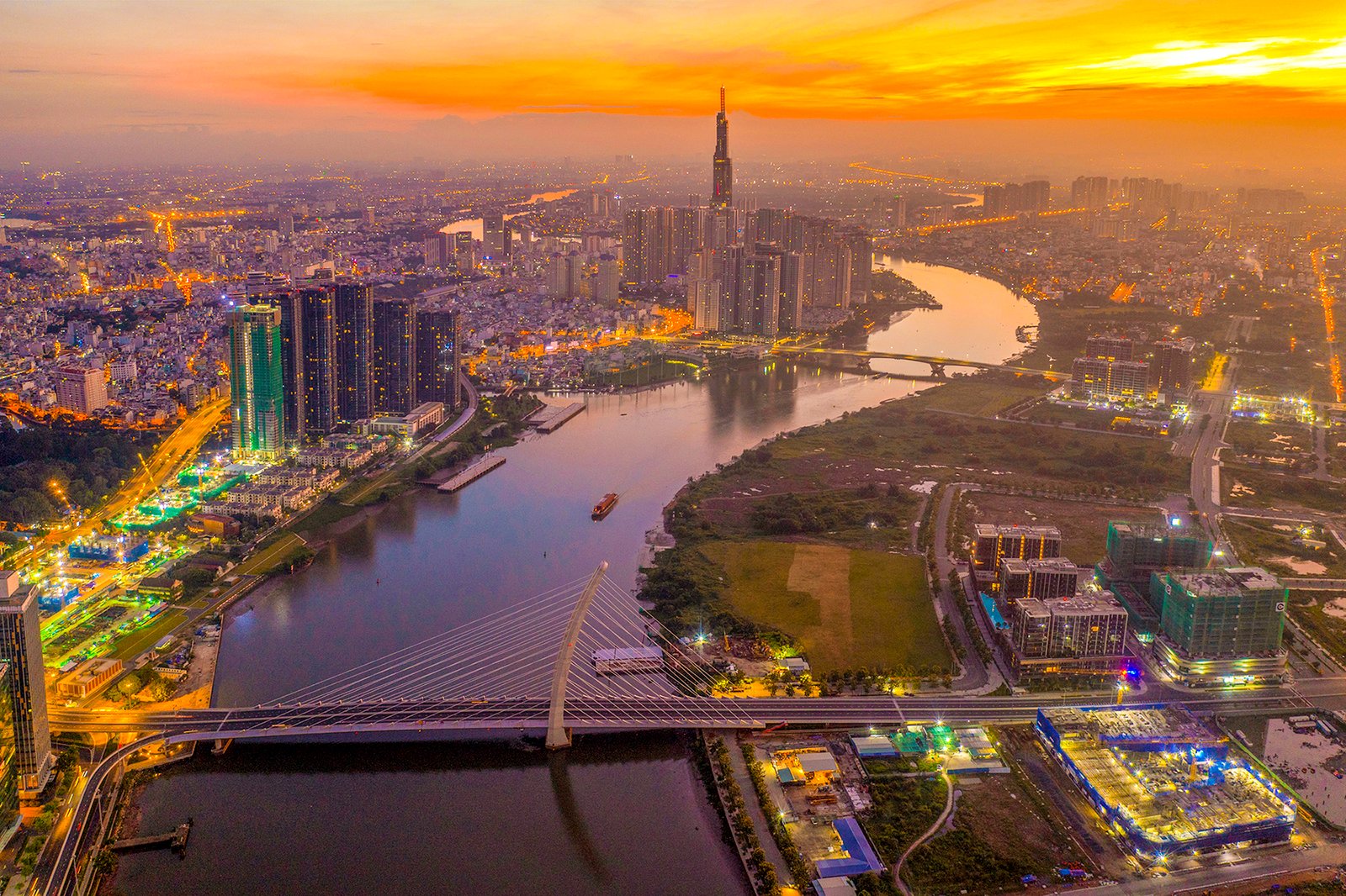 Ho Chi Minh sunset
