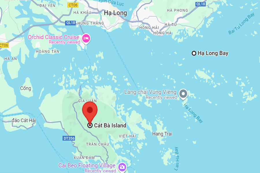 Halong Bay - Cat Ba map