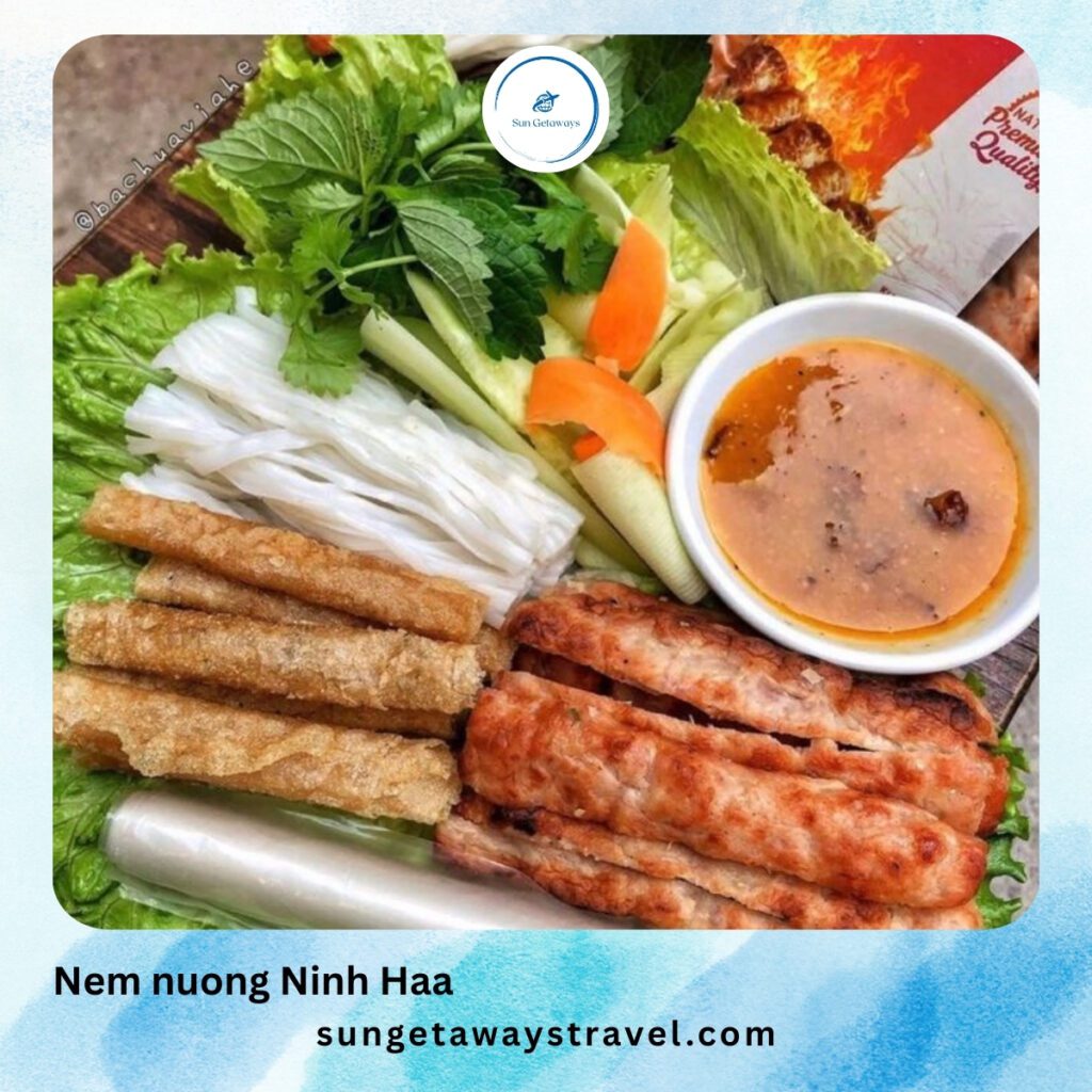 Nem nuong Ninh Haa (Grilled pork skewers)