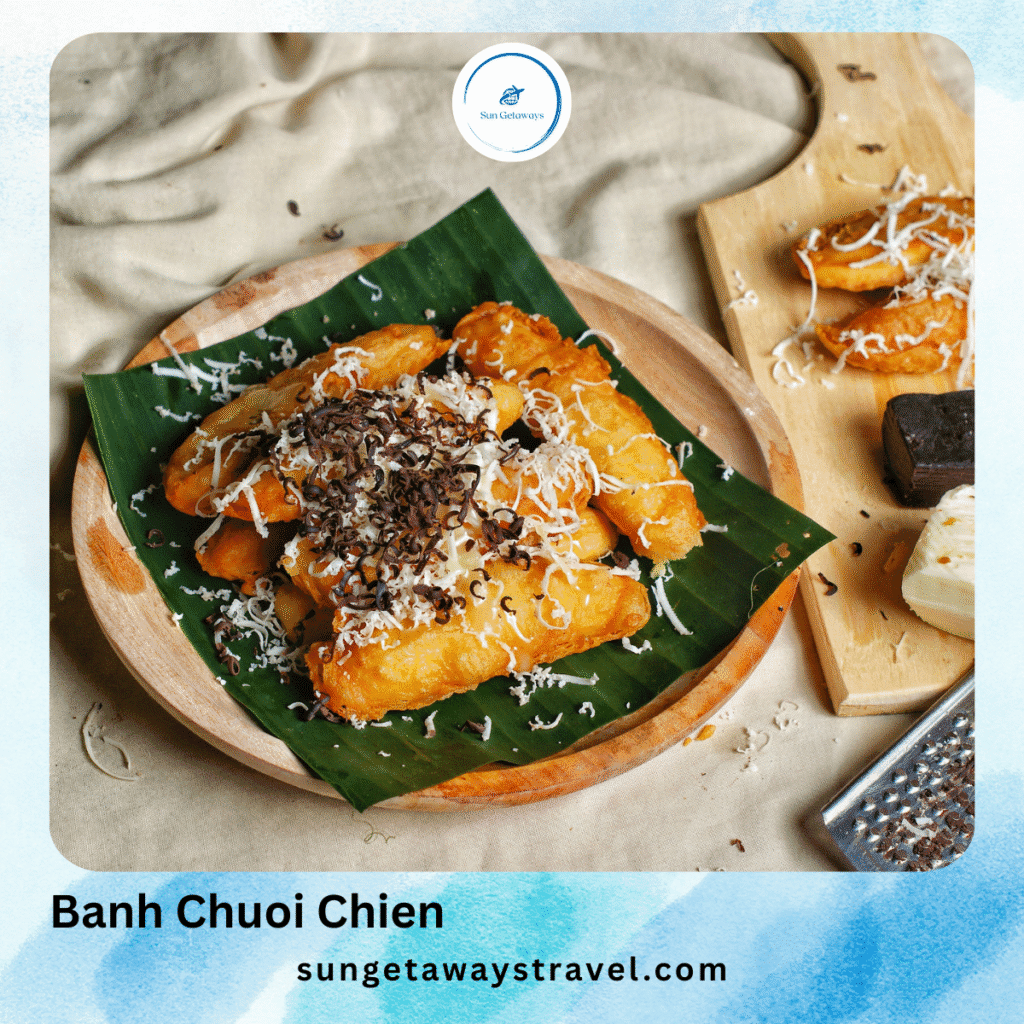 Banh chuoi chien (fried banana cake)