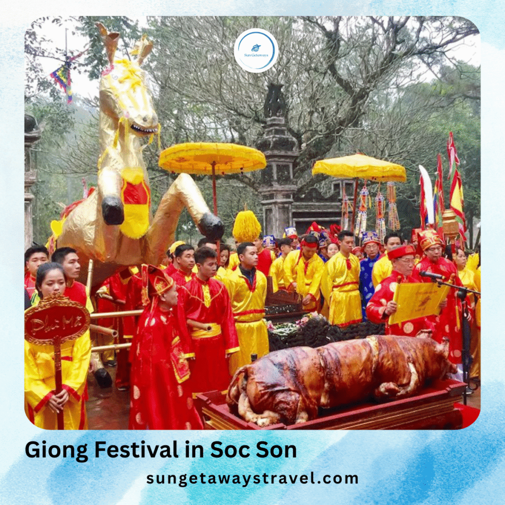 Giong Festival, honoring a mythical hero with parades and rituals.