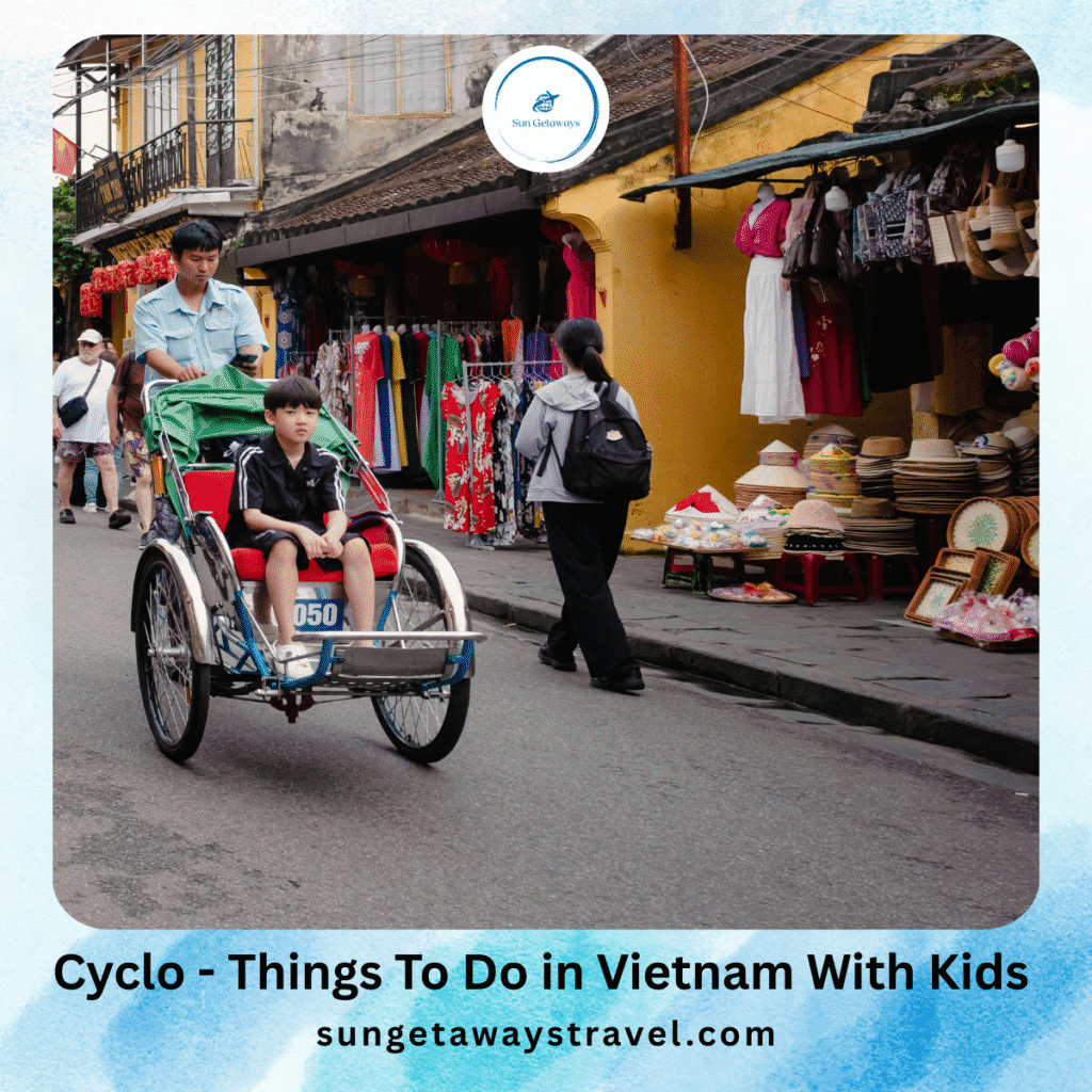 Cyclo - thing to do in Vietnam with kids
