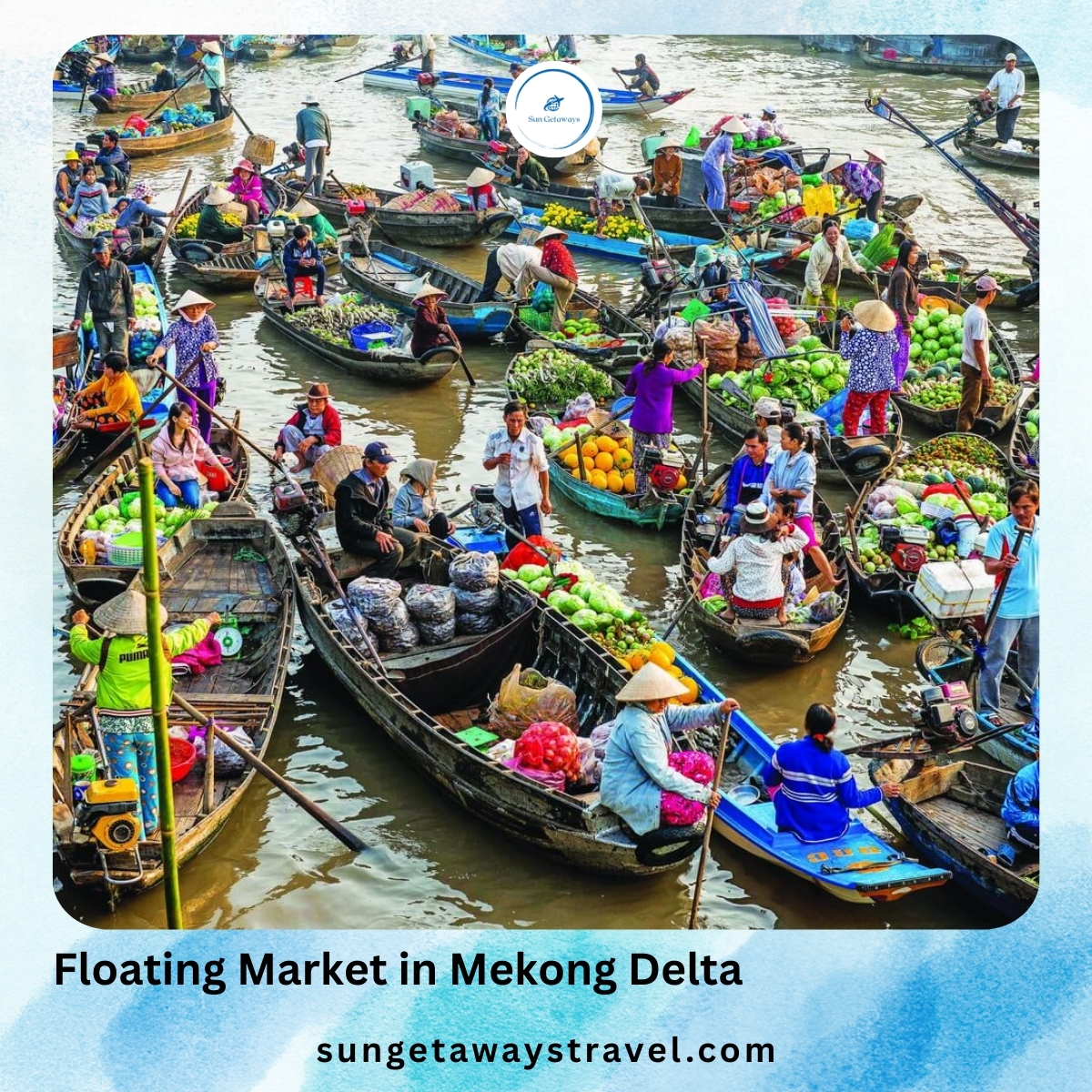 Floating Market in Mekong Delta