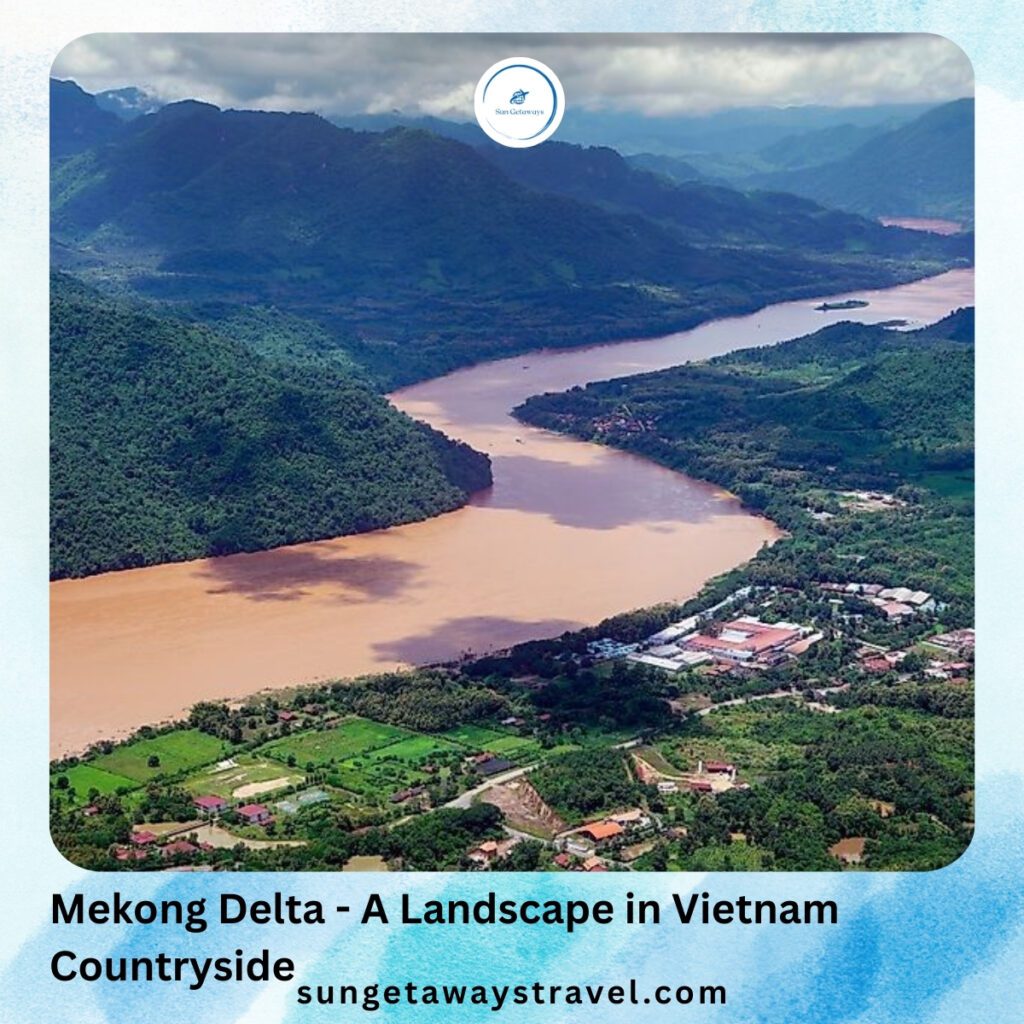 Mekong Delta - Lanscape in Vietnam countryside
