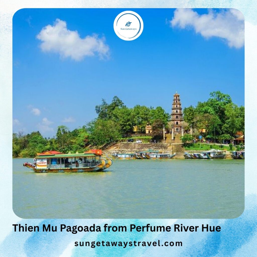 Thien Mu Pagoada from Perfume River Hue