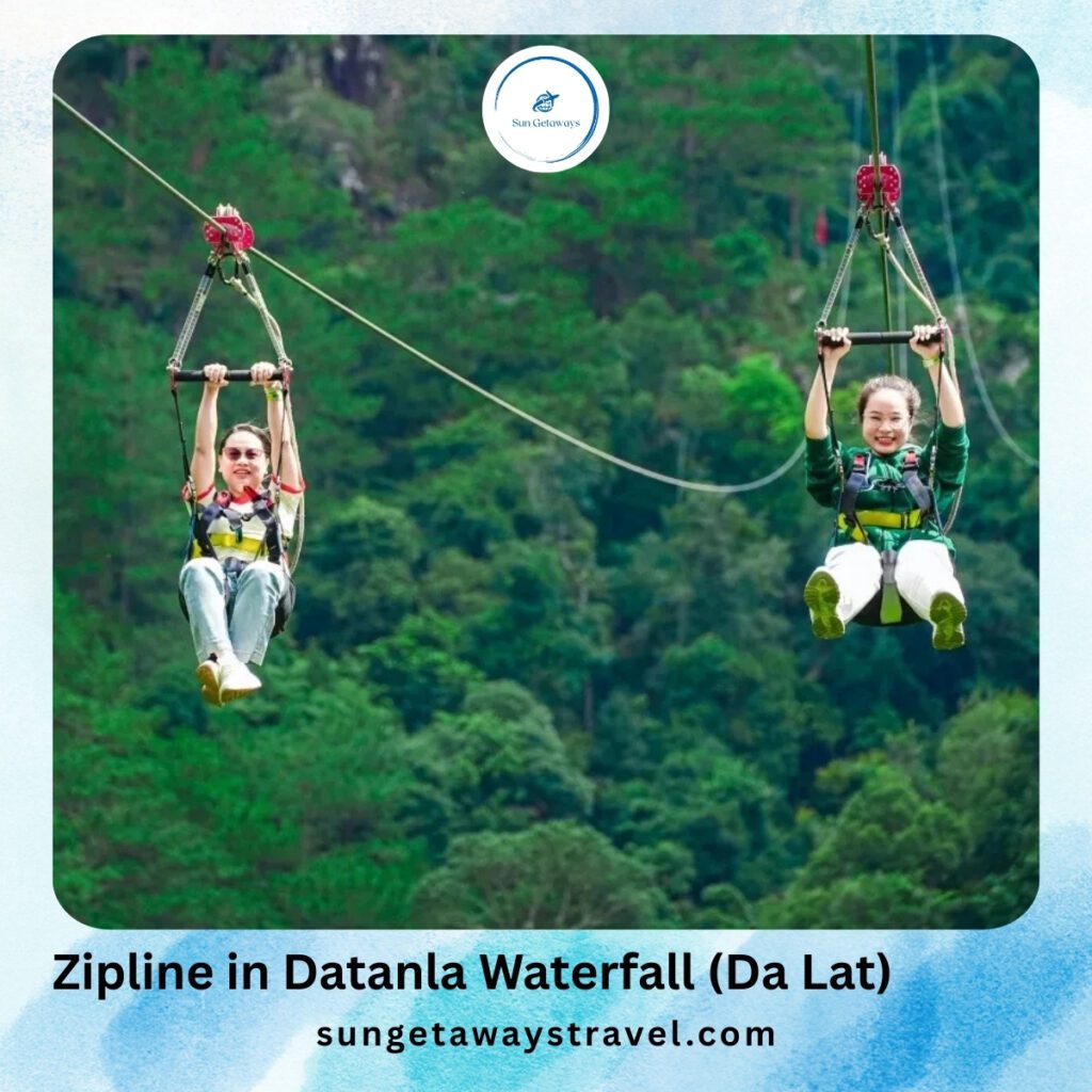Zipline in Datanla Waterfall (Da Lat)