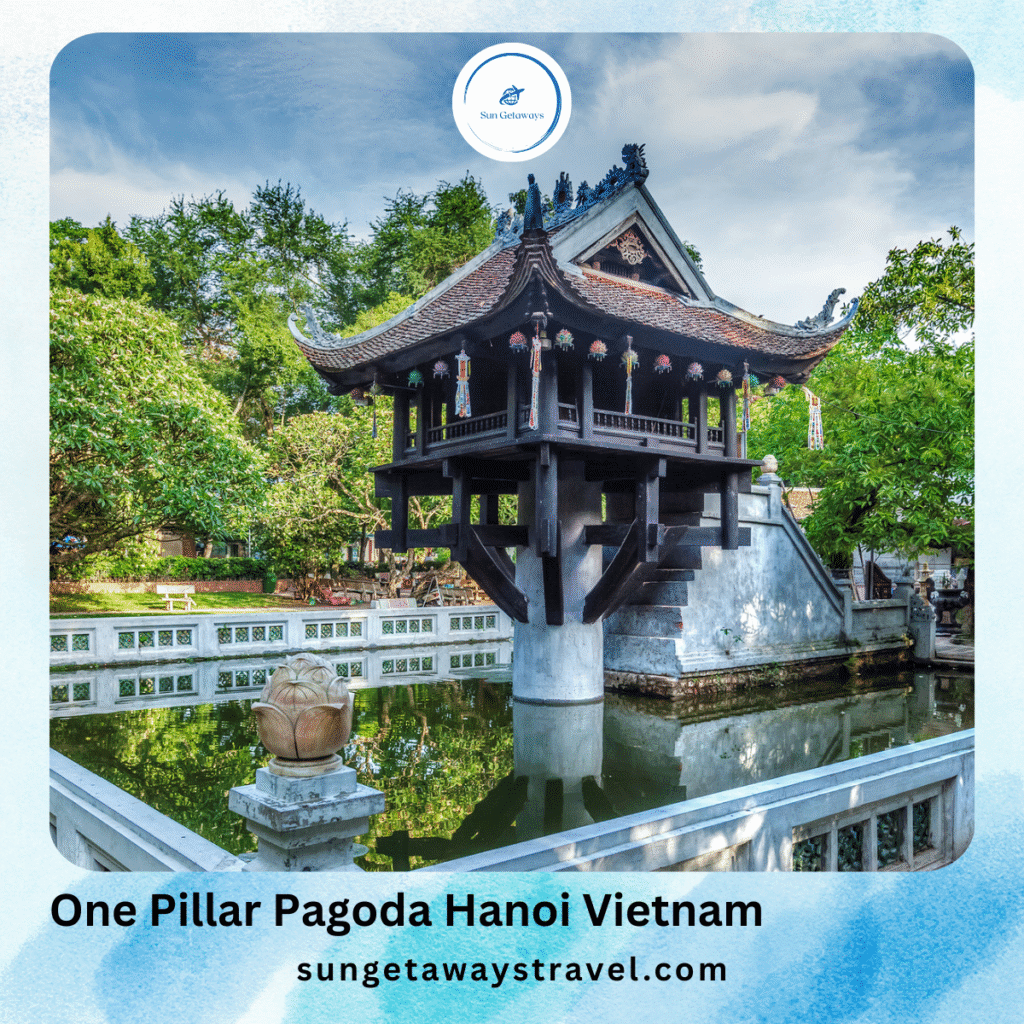 The One Pillar Pagoda in Hanoi Vietnam