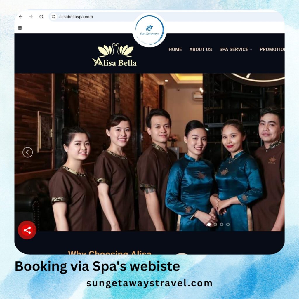 Booking via Spa_s webiste