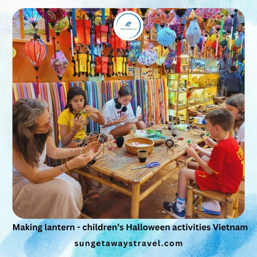 Making lantern - children’s Halloween activities Vietnam