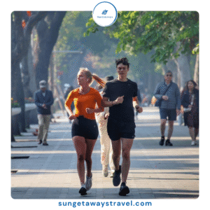 morning exercise in Hanoi