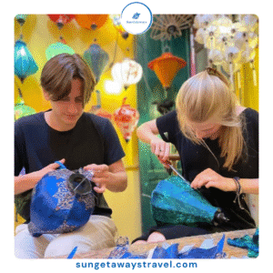 Vietnamese traditional lantern making