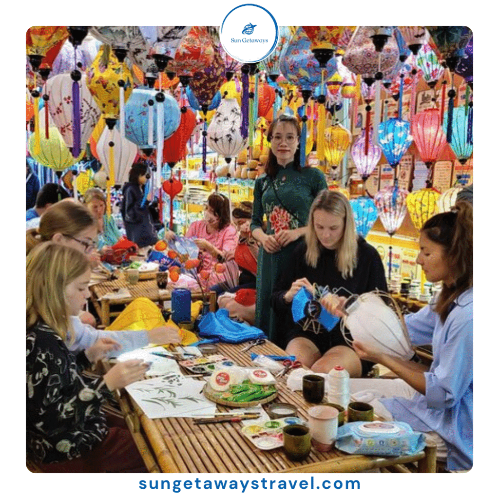 Vietnamese traditional lantern making