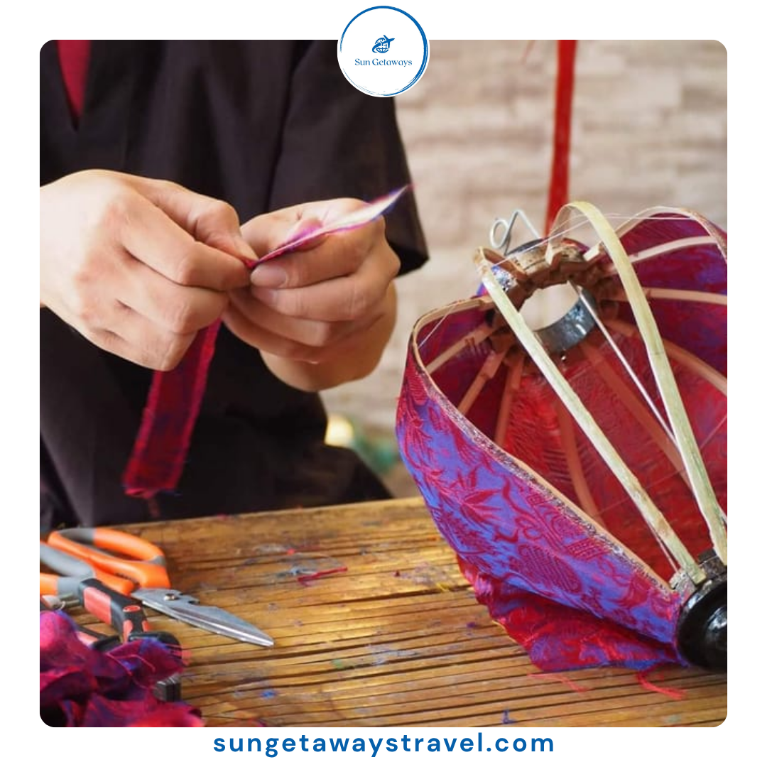 Vietnamese traditional lantern making
