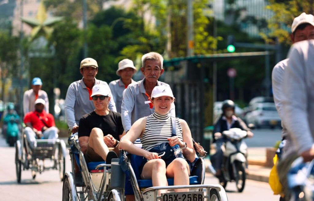 afternoon cyclo ride in Vietnam in saigon