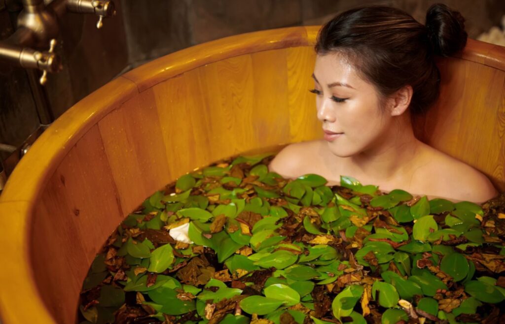 famous Red Dao bath in vietnam