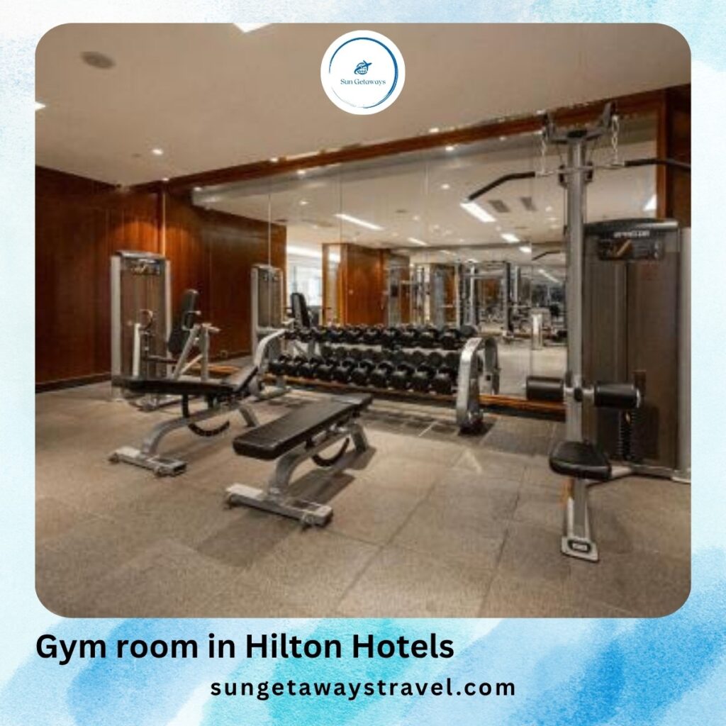 Gym room in Hilton Hotels