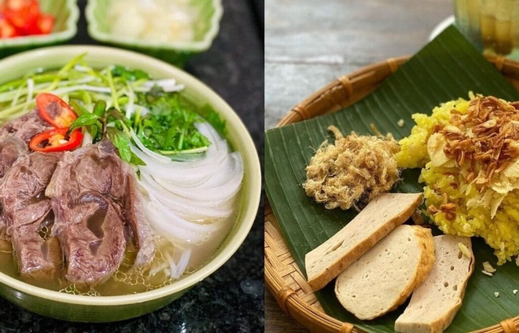 pho and sticky rice for breakfast