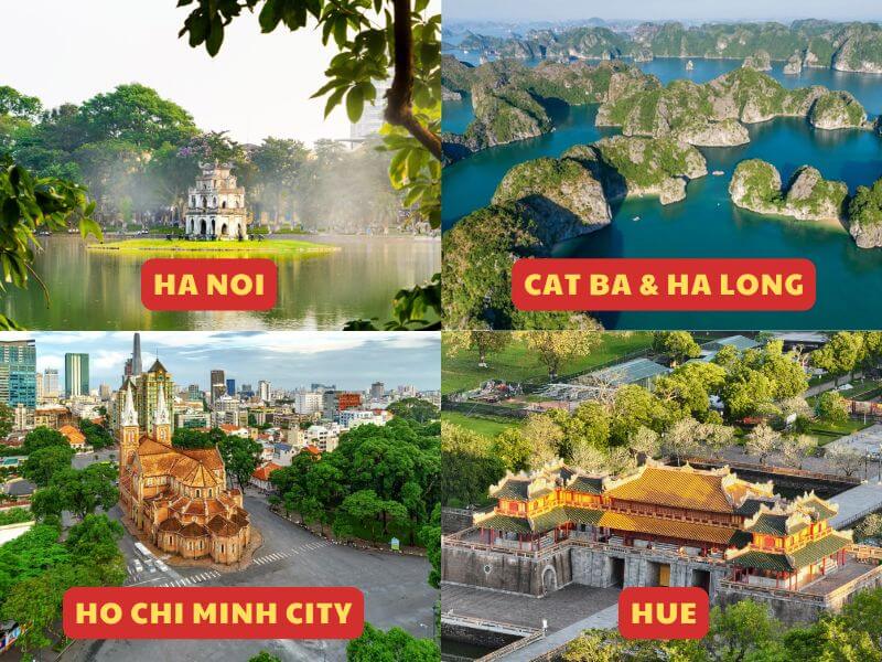 Vietnam backpacking route