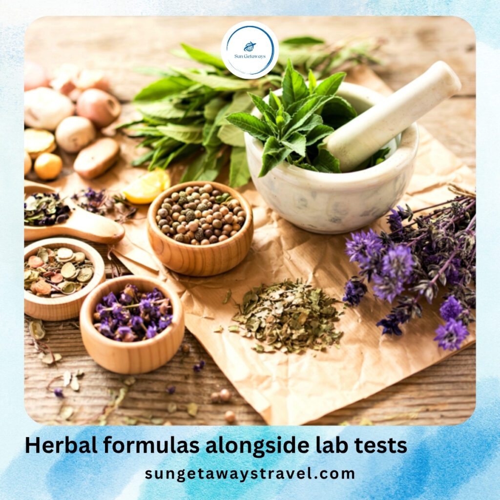 Herbal formulas alongside lab tests