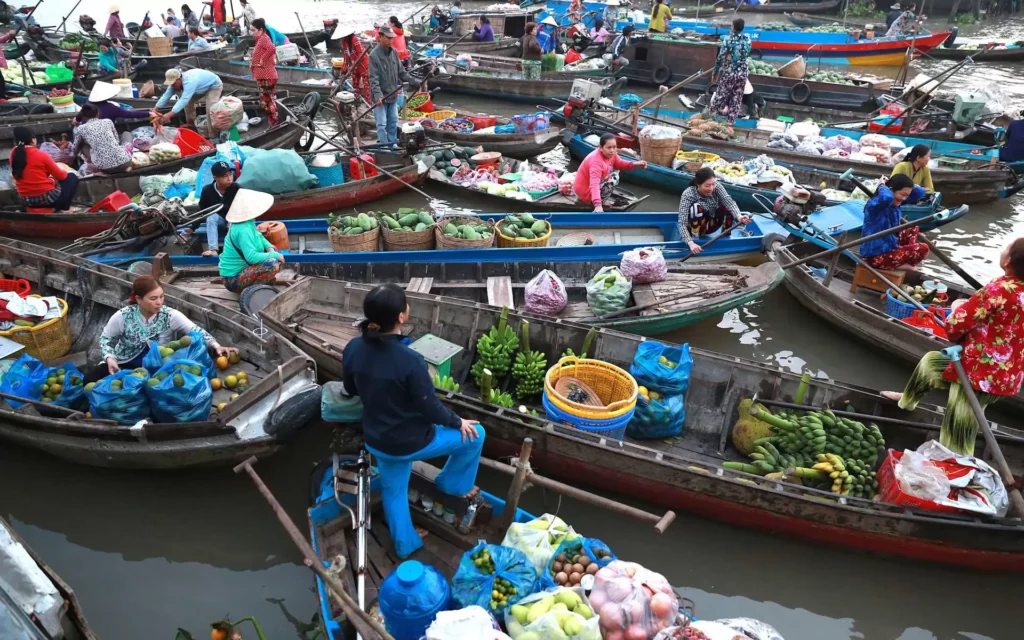 Phong Dien Floating Market in Vietnam