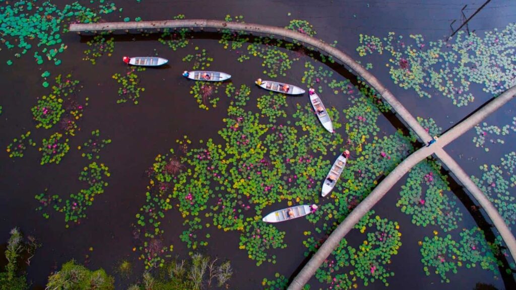 explore the floating villages in Vietnam