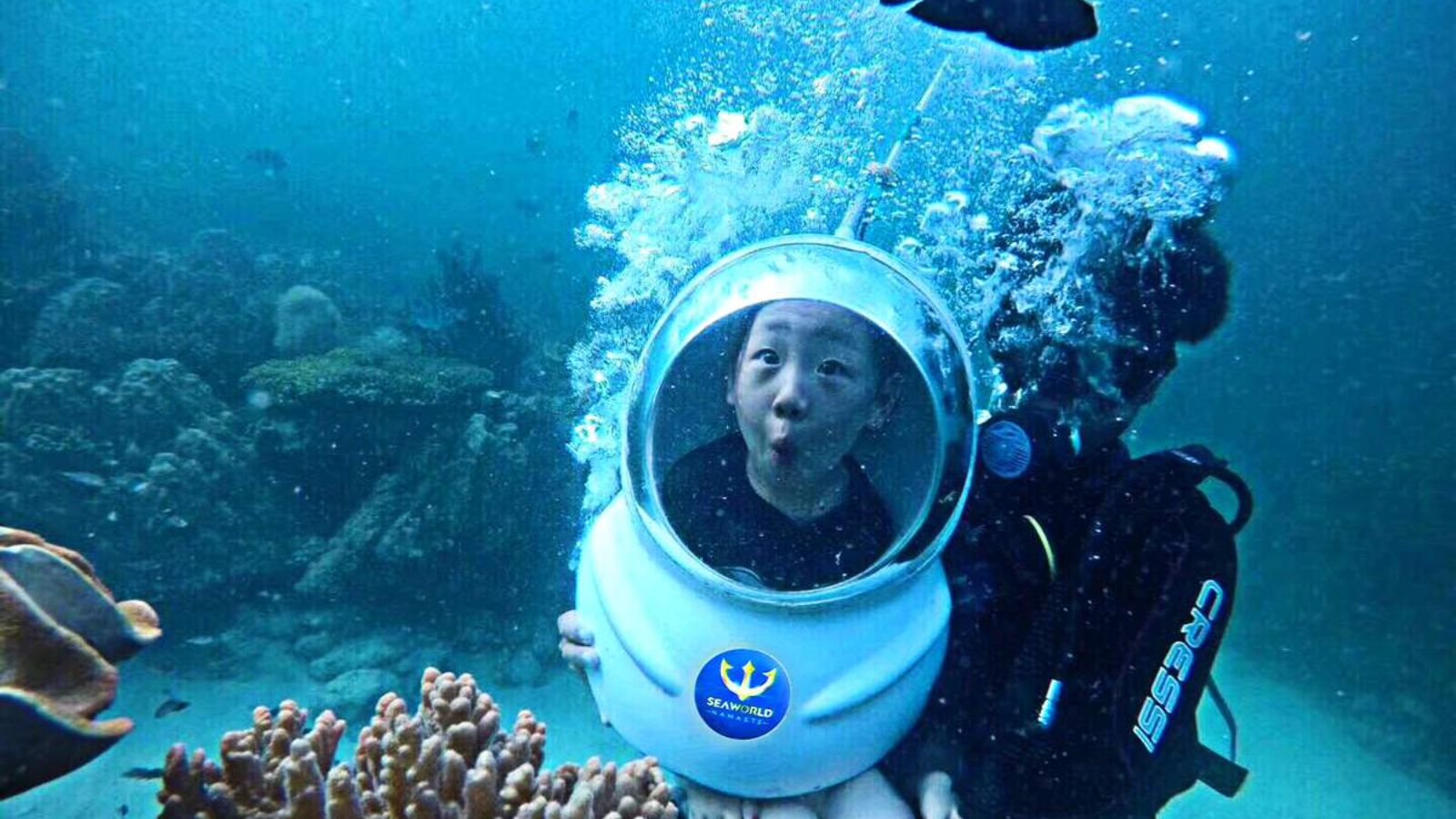 snorkeling with kids in Vietnam