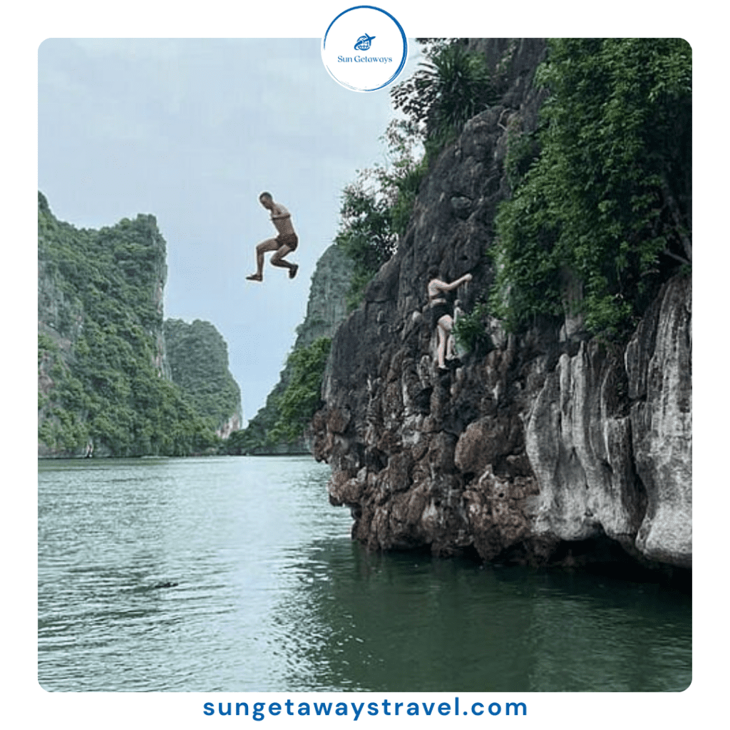cliff jumping in Vietnam