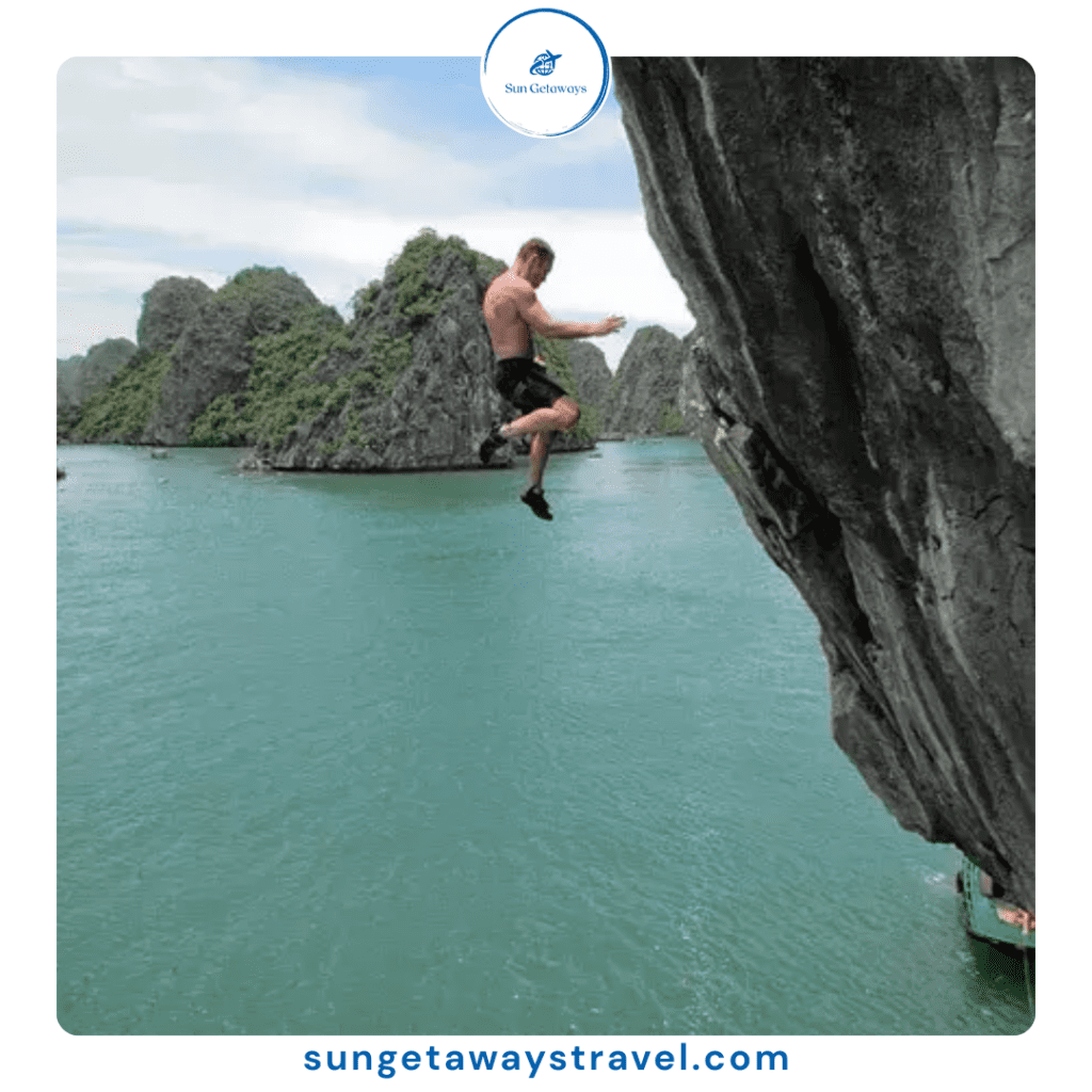 cliff jumping in Vietnam