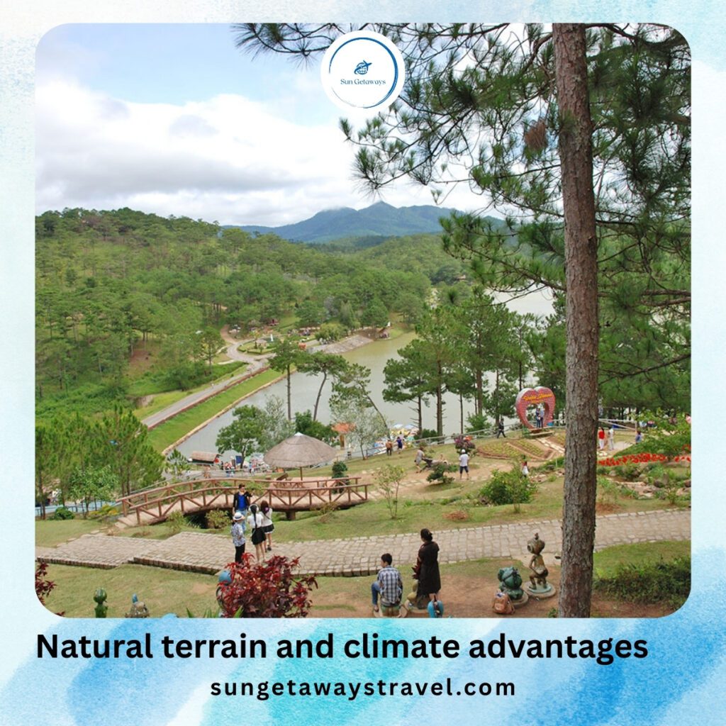 Natural terrain and climate advantages
