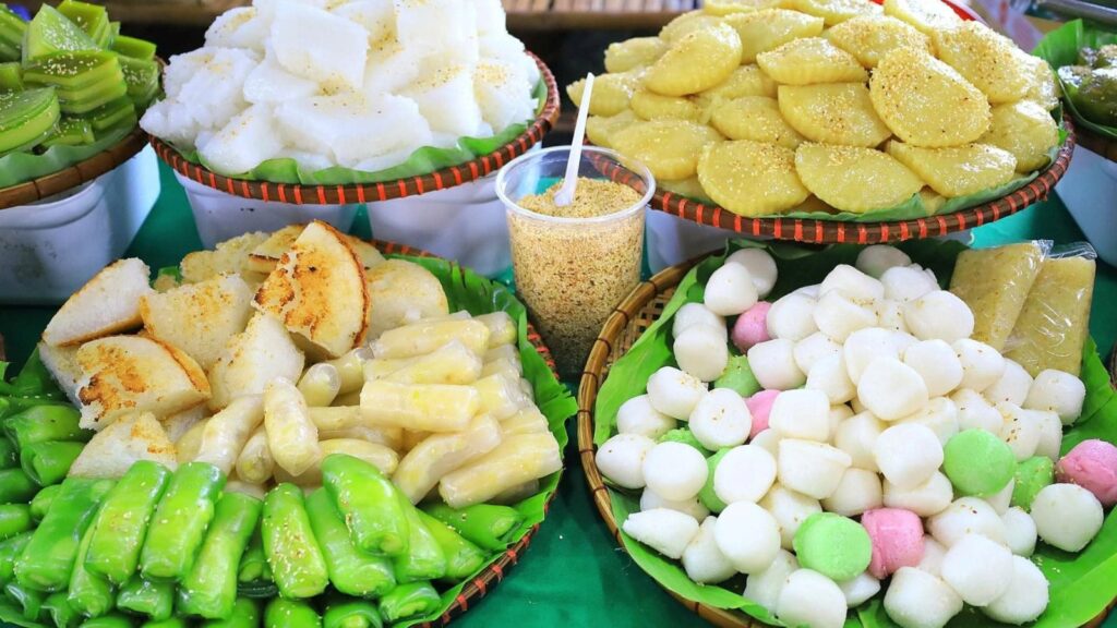 try the sweet cakes in Vietnam