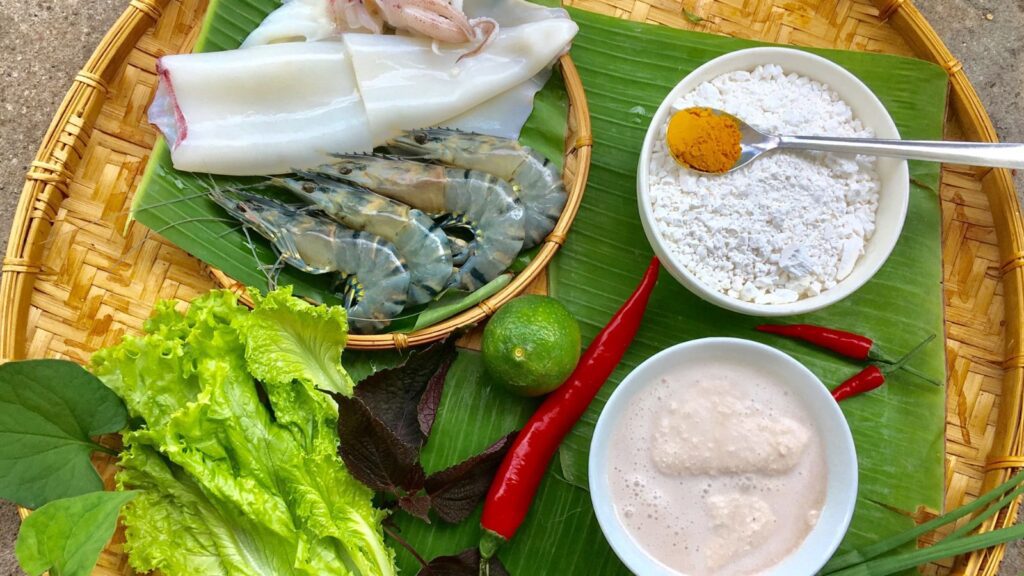 Vietnamese Savory Mini Pancakes ingredients