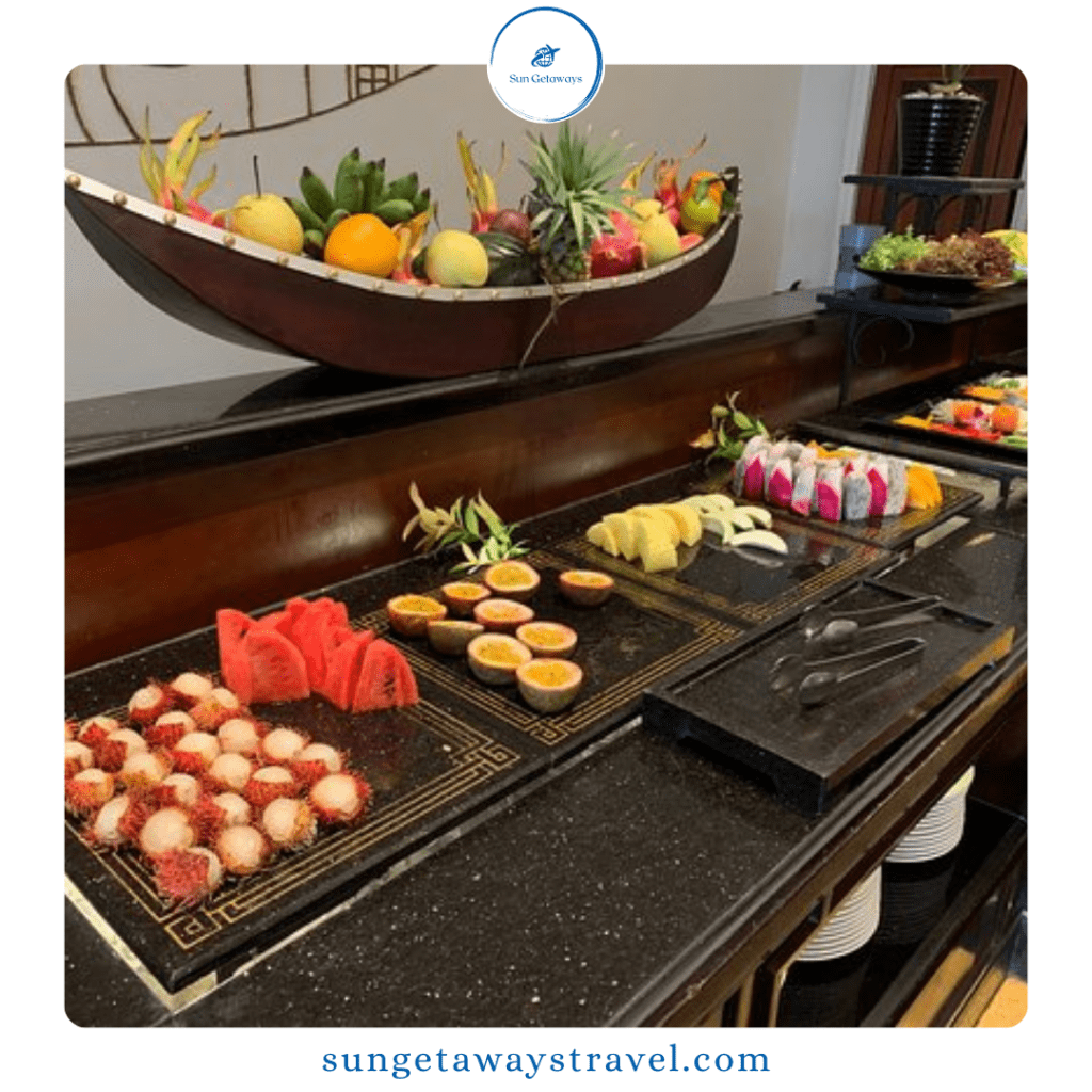 tropical fruit in buffet