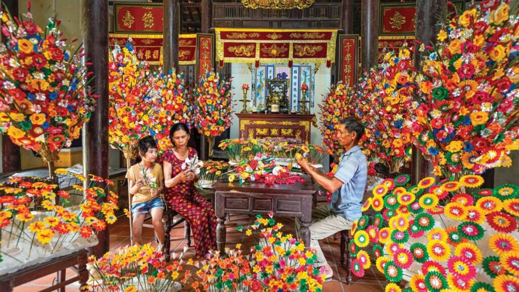 vietnam paper flower village